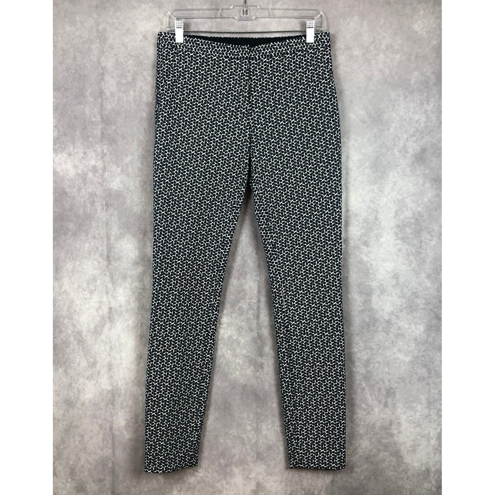 Tory Burch Pants Womens 2 Dress Trousers Geometric Pattern Cream‎ & Blue Career